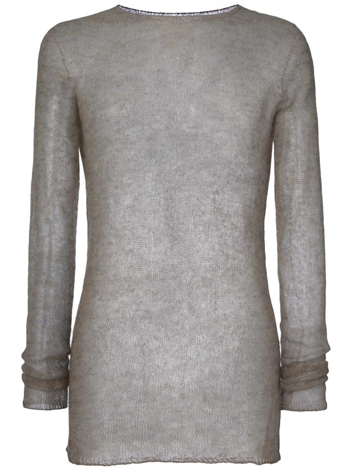 Rick Owens Crew Neck Jumper - Grey
