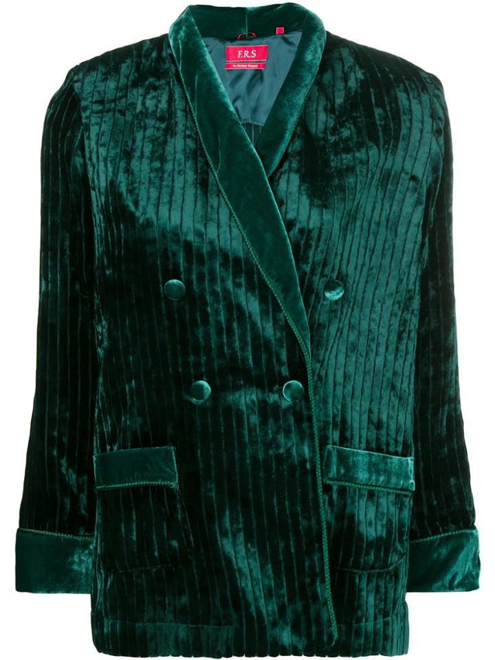 F.r.s For Restless Sleepers Double Breasted Jacket - Green