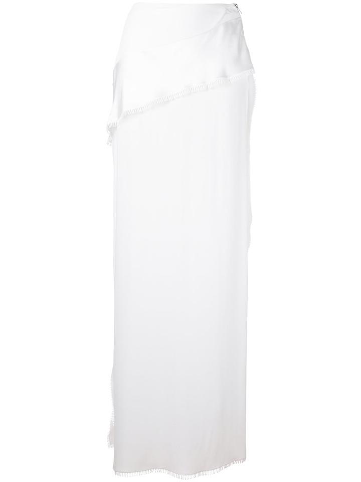 Antonio Berardi - Wrap Maxi Skirt - Women - Acetate/rayon - 40, Women's, White, Acetate/rayon