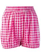 Dodo Bar Or Lace Panel Checked Shorts - Pink