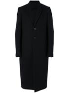 Rick Owens - Single Breasted Coat - Men - Polyamide/virgin Wool - 52, Black, Polyamide/virgin Wool