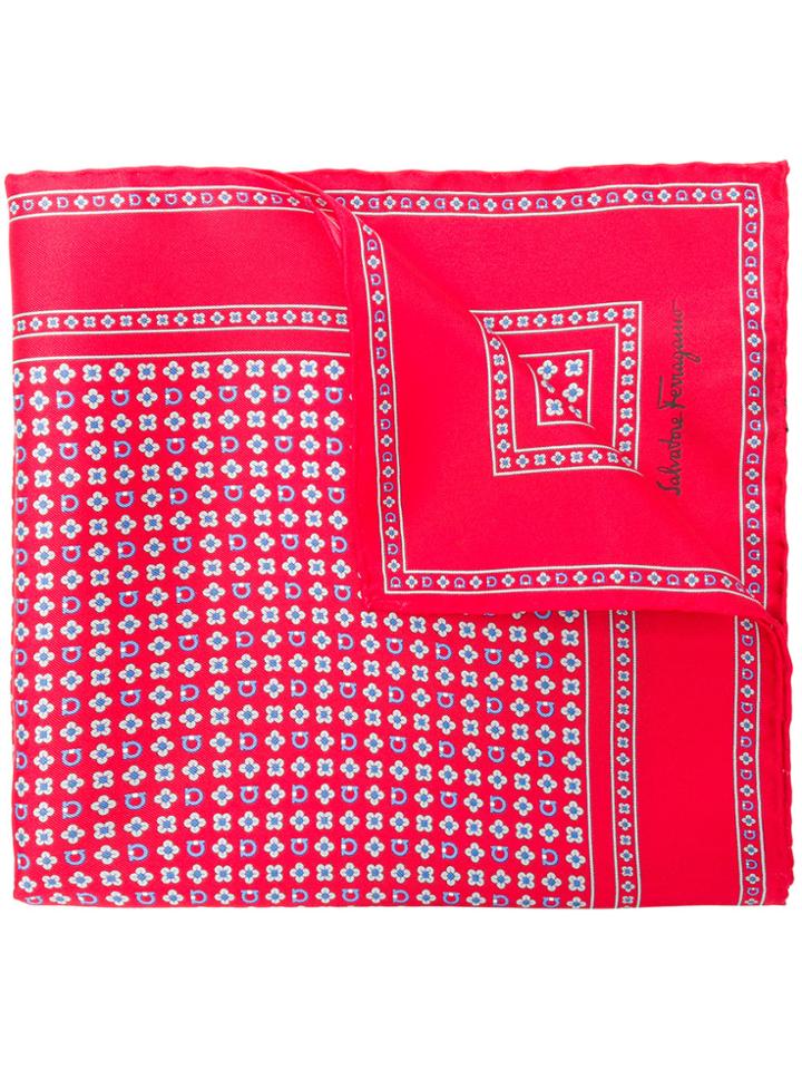 Salvatore Ferragamo Floral Print Scarf - Red