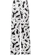 Diane Von Furstenberg High-waist Chain Print Trousers - Black