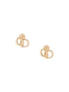 Christian Dior Pre-owned Cc Logo Earrings - Gold