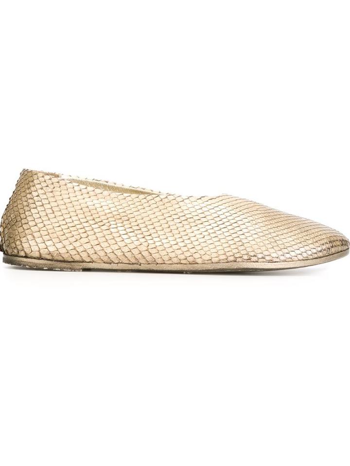 Marsell Snakeskin Effect Ballerinas