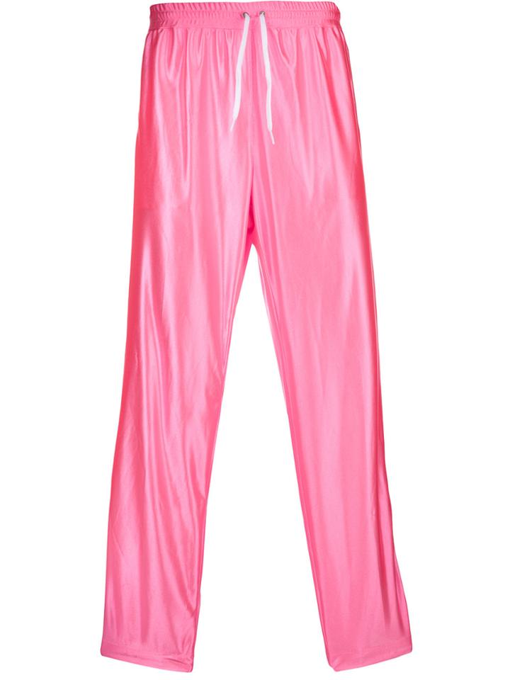Used Future Brand Stripe Track Trousers - Pink & Purple