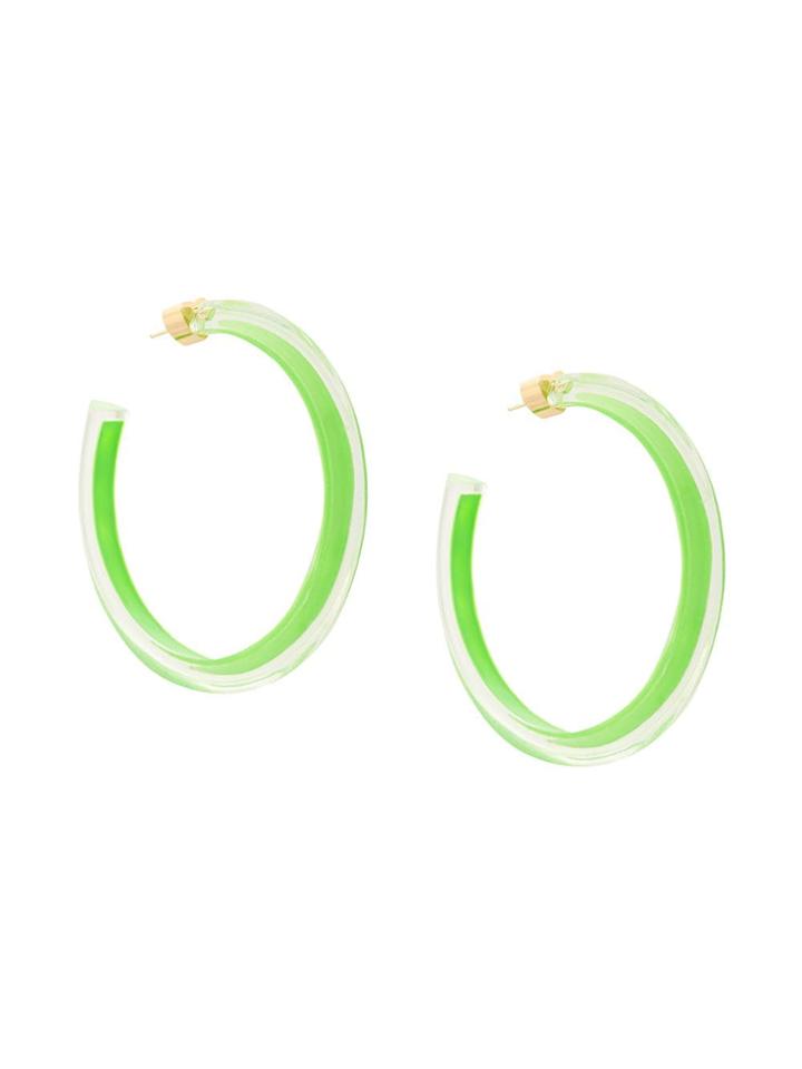 Alison Lou Medium Jelly Hoops - Green