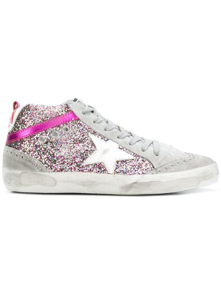 Golden Goose Deluxe Brand Glitter Panel Midstar Sneakers - Grey