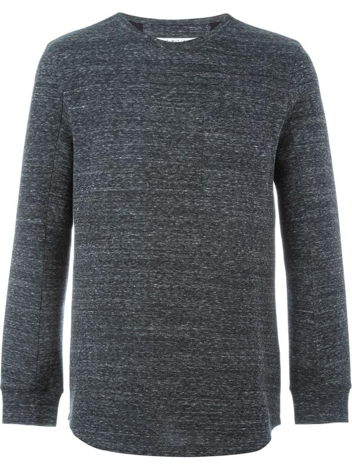 Helmut Lang Crew Neck Sweatshirt, Men's, Size: Medium, Grey, Cotton/nylon
