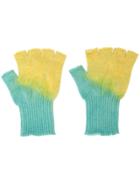 The Elder Statesman Fingerless Gloves - Green