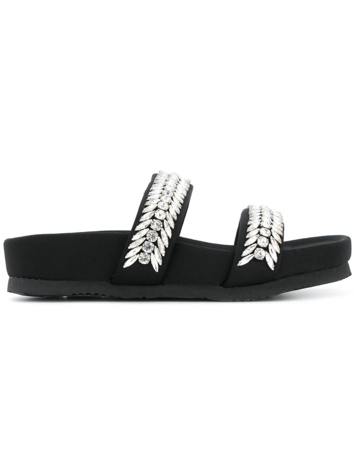 Suecomma Bonnie Embellished Open-toe Sandals - Black