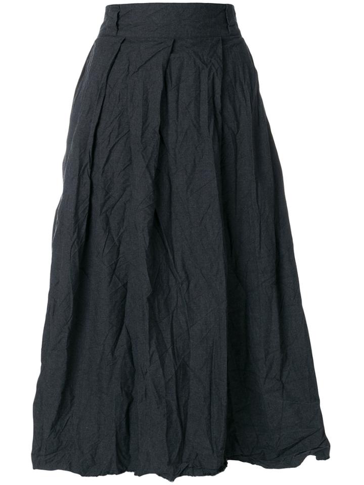 Daniela Gregis Creased High-waisted Skirt - Grey