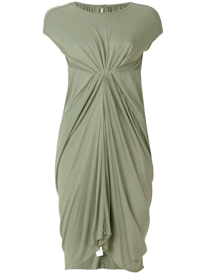 Rick Owens Lilies Gathered Front T-shirt Dress - Green