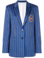 Calvin Klein Striped Oversized Blazer - Blue