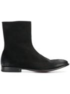 Alexander Mcqueen Distressed Ankle Boots - Black