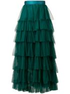 Forte Forte Tiered Tulle Skirt - Green