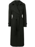 Tagliatore Longline Trench Coat - Black