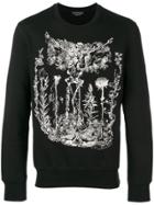 Alexander Mcqueen Skeleton Print Sweatshirt - Black