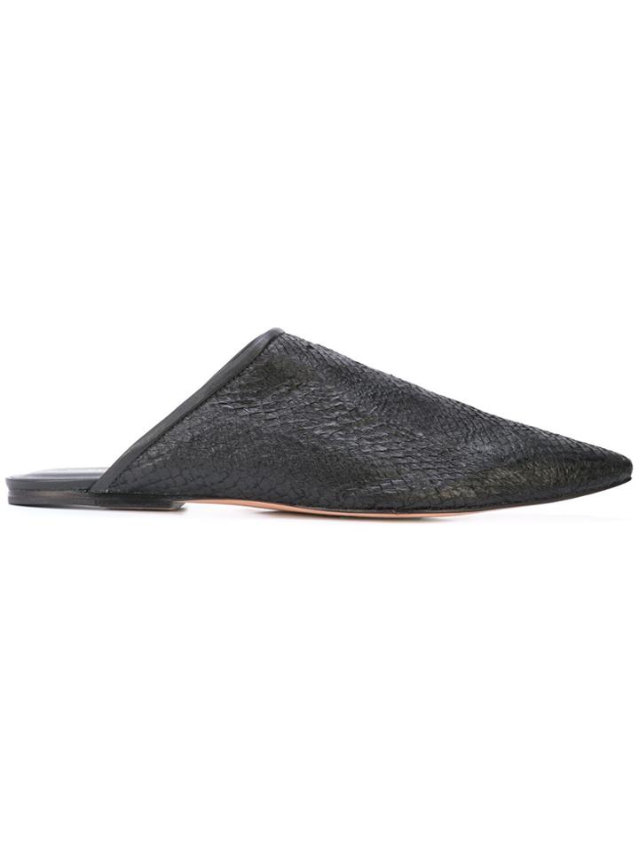 Osklen Pointed Toe Mules - Black