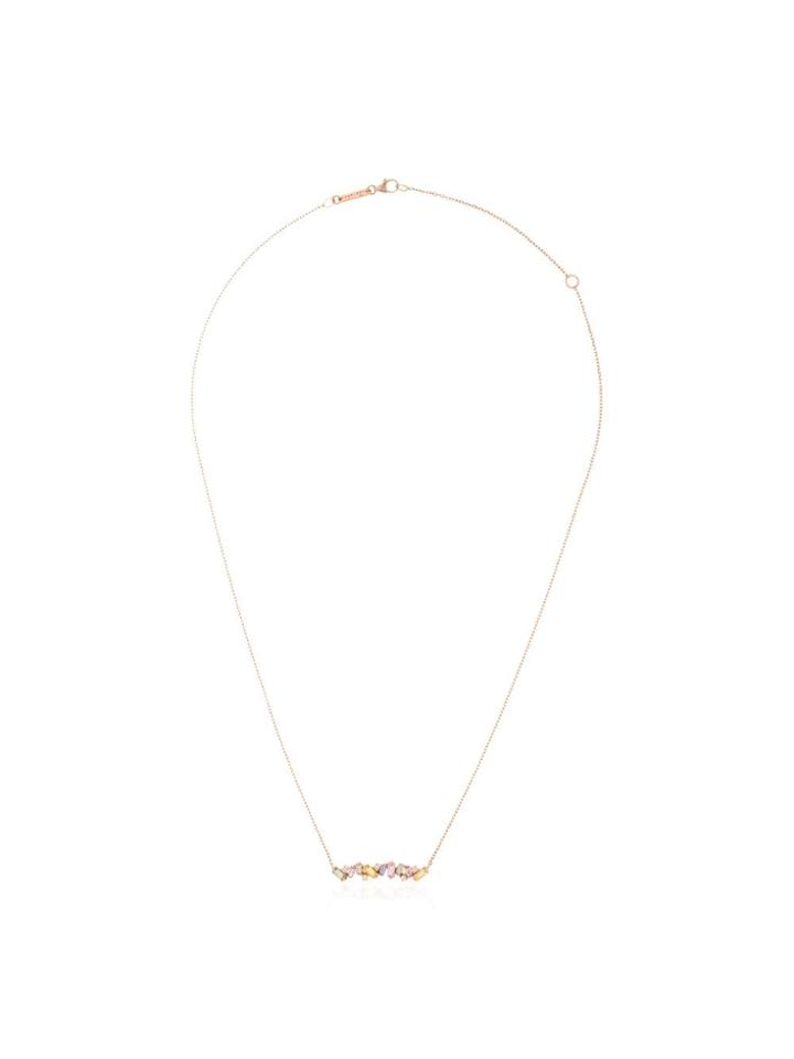 Suzanne Kalan 18kt Rose Gold Diamond Sapphire Rainbow Firework