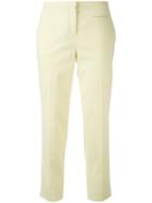 Fabiana Filippi - Cropped Trousers - Women - Cotton/polyester/spandex/elastane - 48, Yellow/orange, Cotton/polyester/spandex/elastane