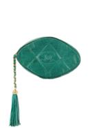 Chanel Pre-owned Quilted Fringed Pouch - Green