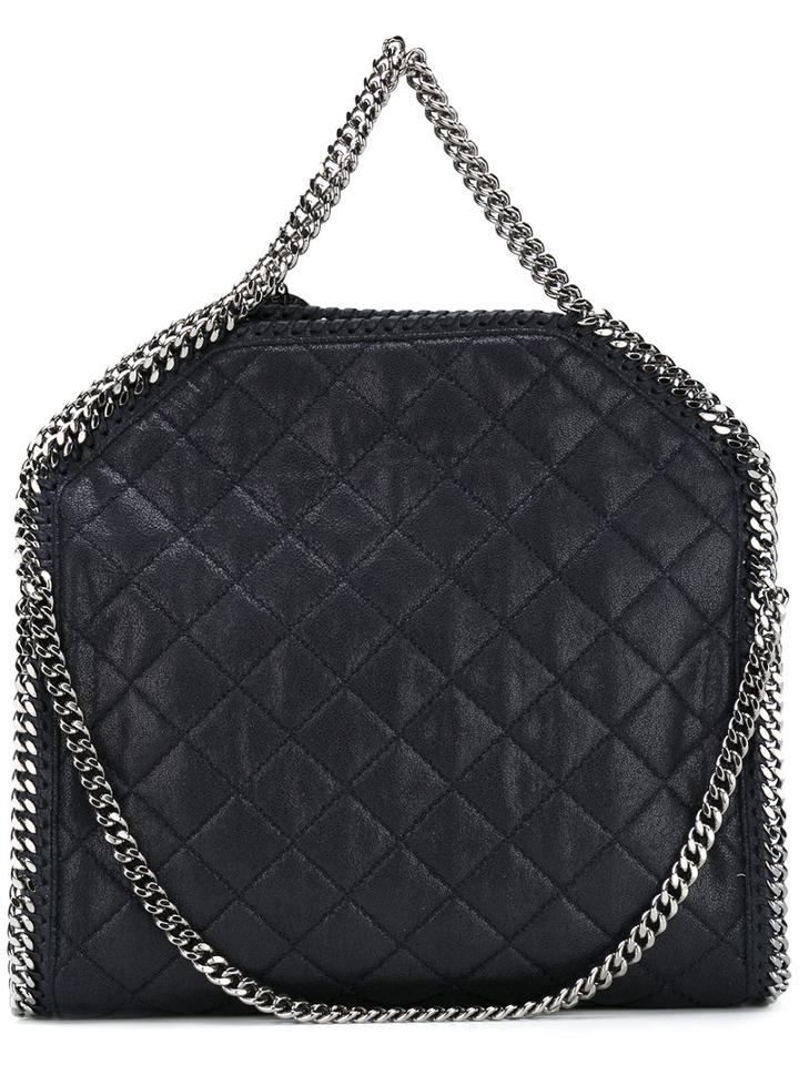 Stella Mccartney - Quilted Falabella Foldover Tote - Women - Artificial Leather - One Size, Women's, Blue, Artificial Leather