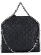 Stella Mccartney - Quilted Falabella Foldover Tote - Women - Artificial Leather - One Size, Women's, Blue, Artificial Leather