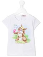 Monnalisa - Bunny Print T-shirt - Kids - Cotton/spandex/elastane - 18 Mth, White