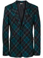 Comme Des Garçons Vintage Plaid Blazer - Blue