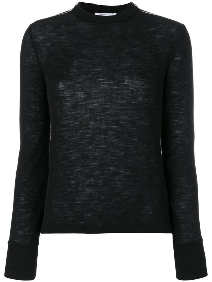 T By Alexander Wang Zip Detailed Jumper - Black