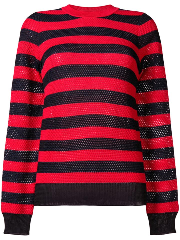 Sonia Rykiel Striped Knit Jumper - Red