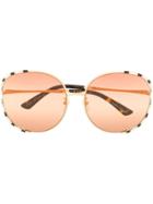 Gucci Eyewear Oversized Round Frame Sunglasses - Gold
