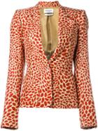 Yves Saint Laurent Vintage Lips Print Jacket, Women's, Size: 36, Red