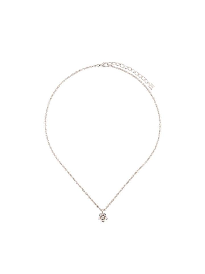 Nina Ricci Pre-owned 1980's Floral Pendant Necklace - Silver