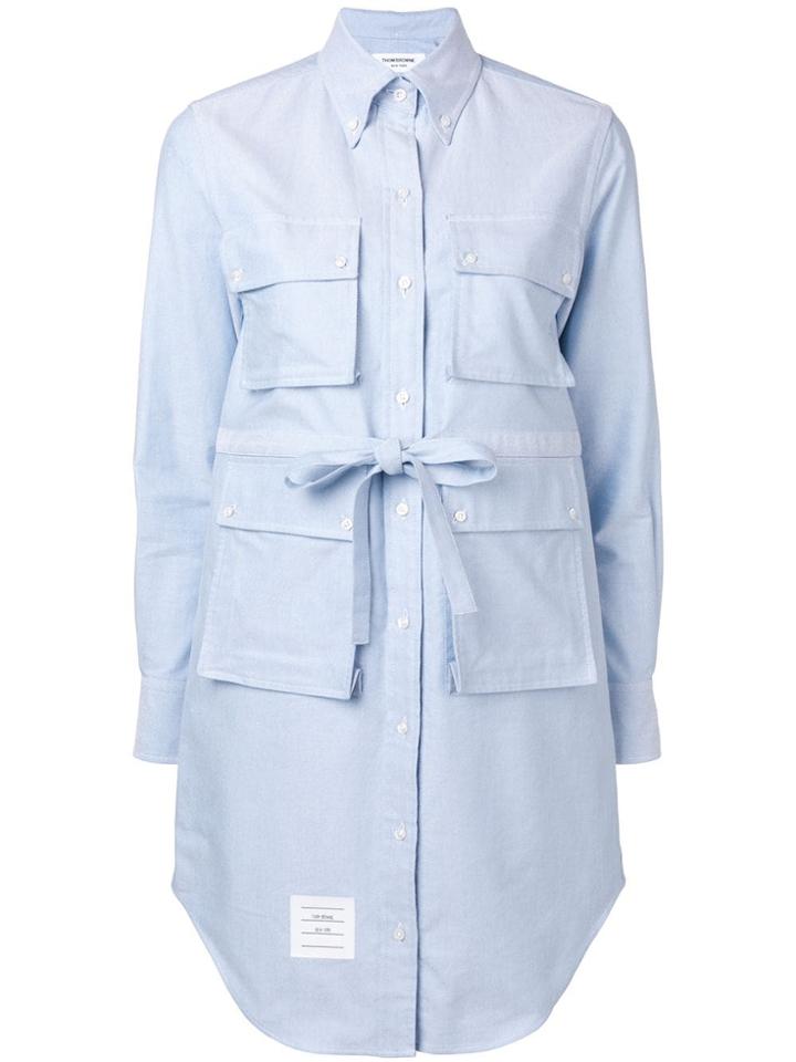 Thom Browne Oxford Hunting Shirtdress - Blue