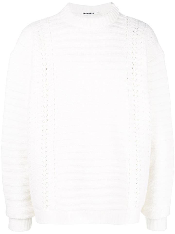 Jil Sander Round Neck Jumper - White