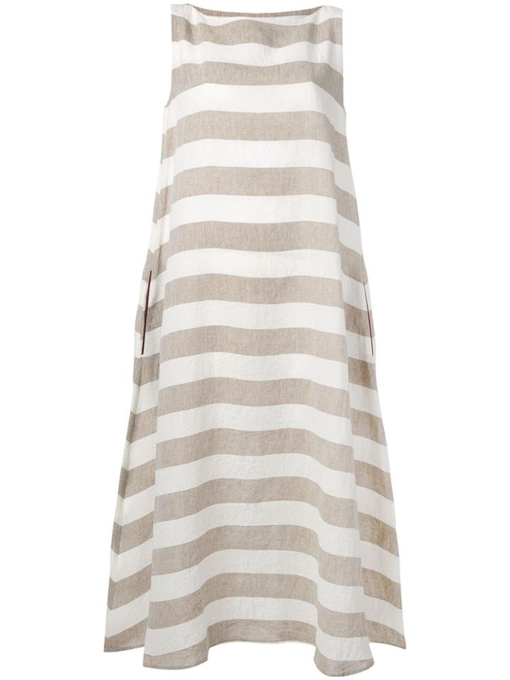 Apuntob Striped Dress - Neutrals