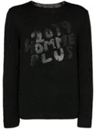 Comme Des Garçons Homme Plus 2019 Logo Wool Sweater - Black
