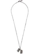 Henson Lion Crest Tags Necklace, Adult Unisex, Metallic