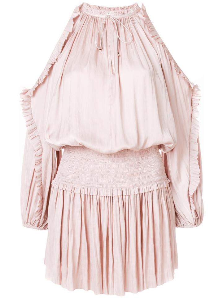 Ulla Johnson Cold Shoulder Dress - Pink & Purple