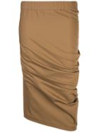 Brunello Cucinelli Ruched Straight Skirt - Brown