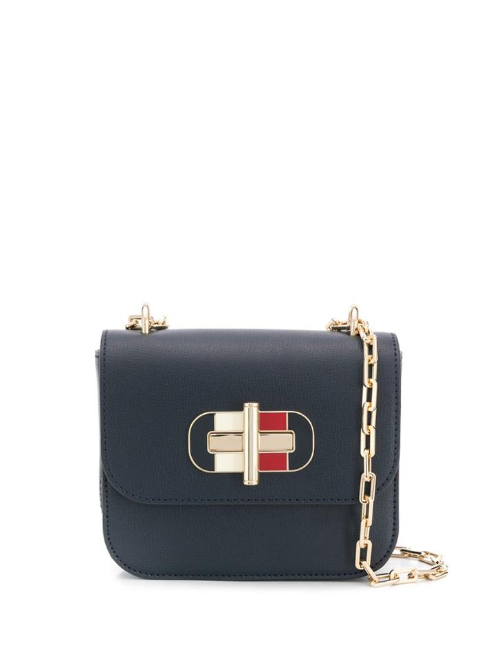 Tommy Hilfiger Leather Shoulder Bag - Blue