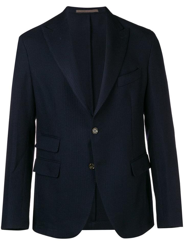 Eleventy Striped Tailored Blazer - Blue