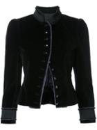 Marc Jacobs Velvet Victorian Jacket, Women's, Size: 4, Black, Cotton