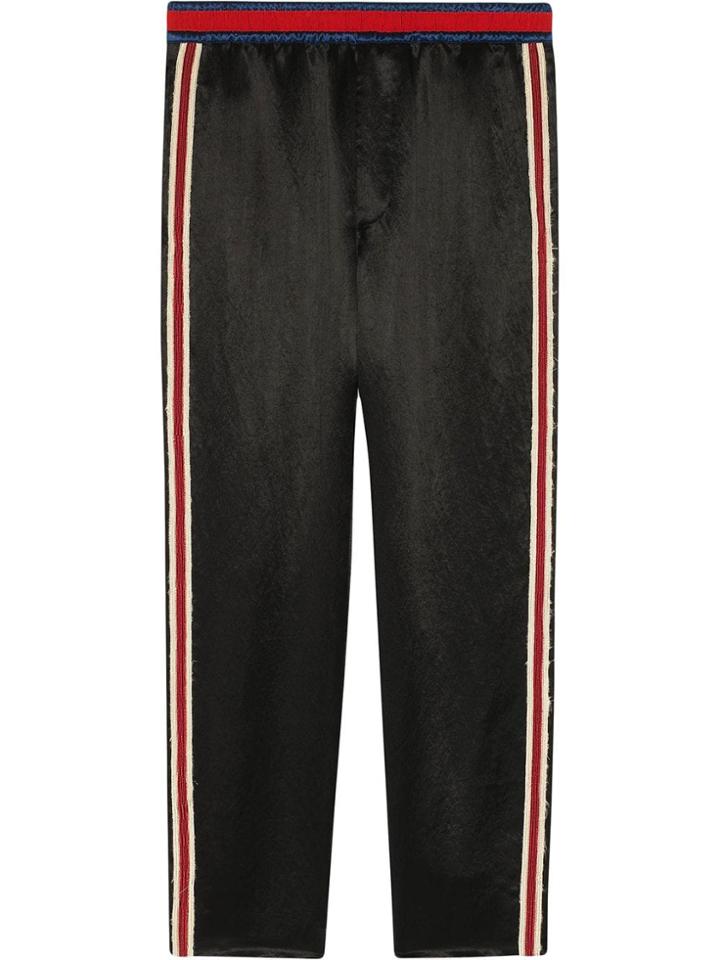 Gucci Embroidered Acetate Jogging Pant - Black