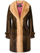 Fendi Fur Midi Coat - Brown