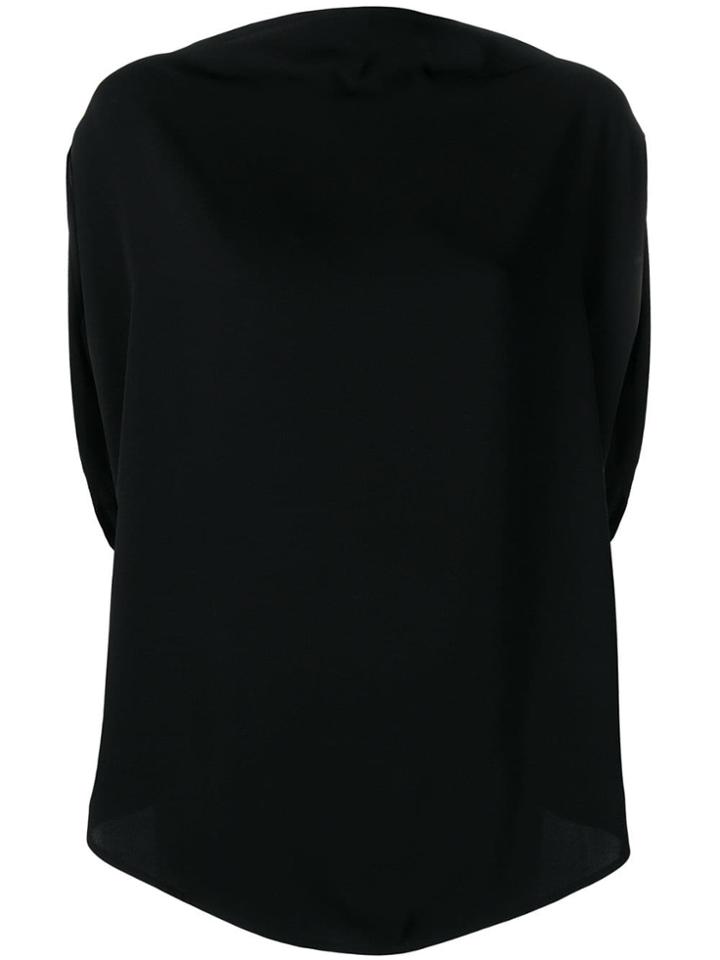 Mm6 Maison Margiela Side Slit Blouse - Black