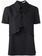 Vivetta - Embroidered Blouse - Women - Cotton - 44, Black, Cotton