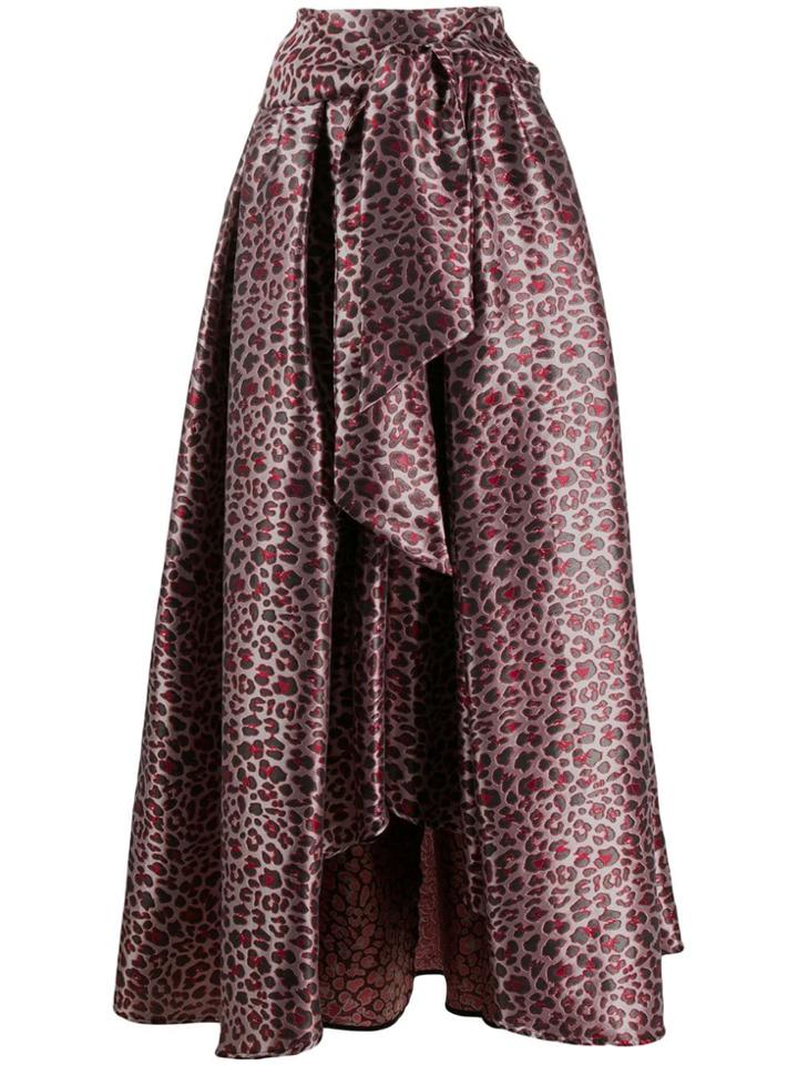 Ultràchic Leopard Print Gathered Skirt - Pink